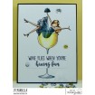 UPTOWN GIRL WILMA LOVES WINE RUBBER STAMP